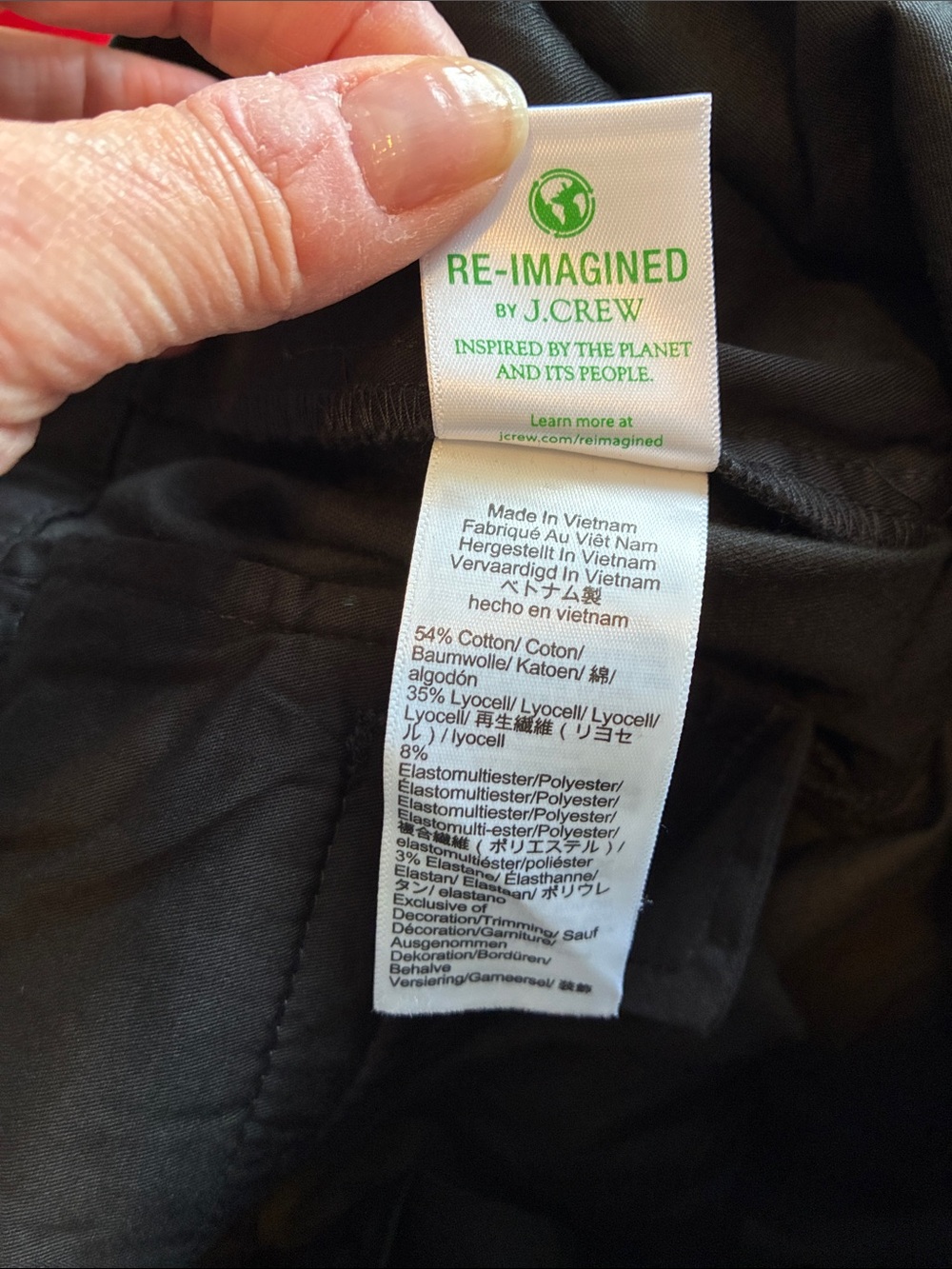 NWT J Crew Wide-leg trouser with satin stripe in washed velvet black Sz 2 Tall - Picture 7 of 7